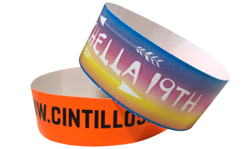 Pulseras de papel Tyvek para eventos